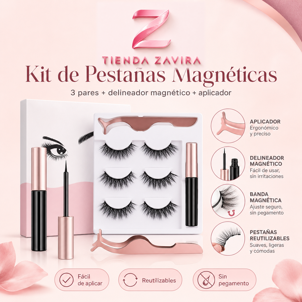 Pestanas Magneticas Delineador Negro