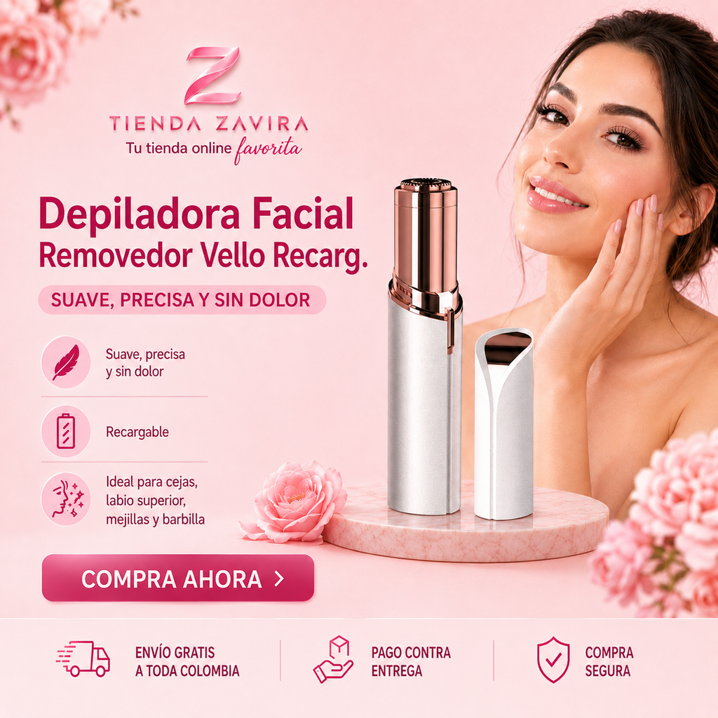 Depiladora Facial Removedor Vello Recarg 1